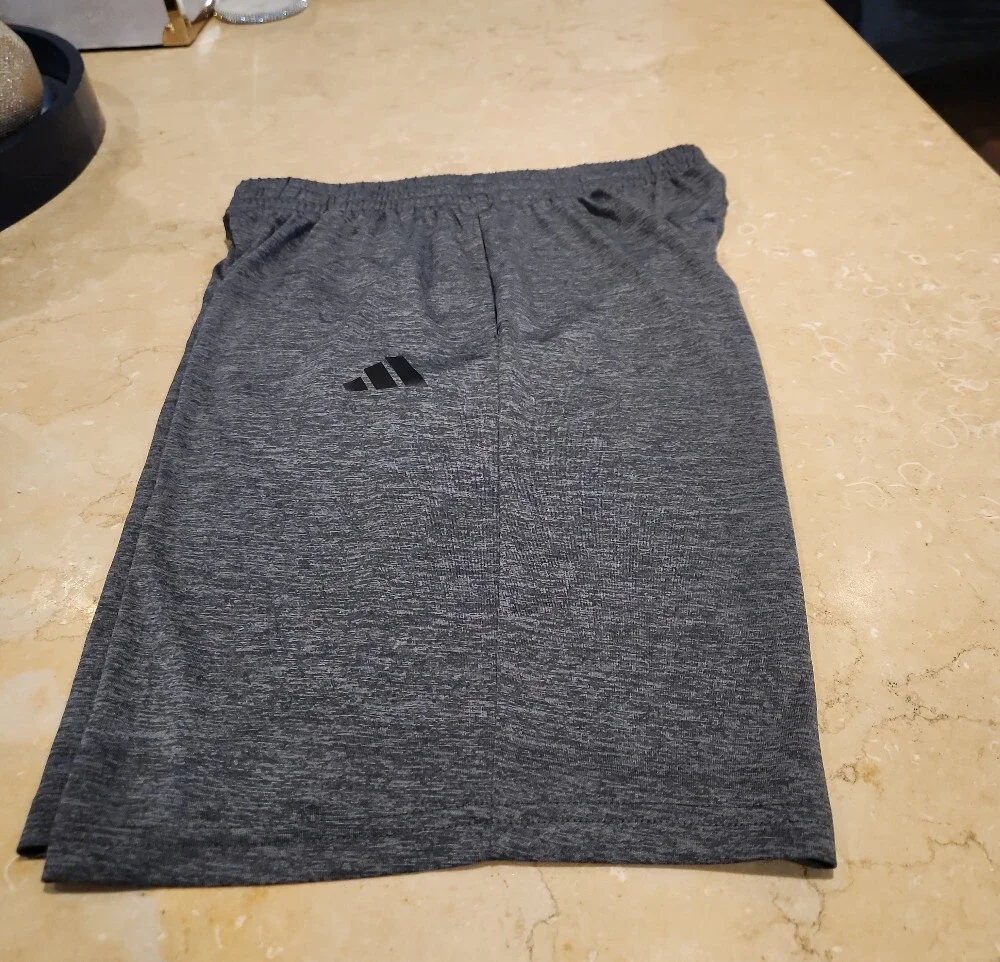 adidas Heather Gray Boys' Athletic Knit Shorts